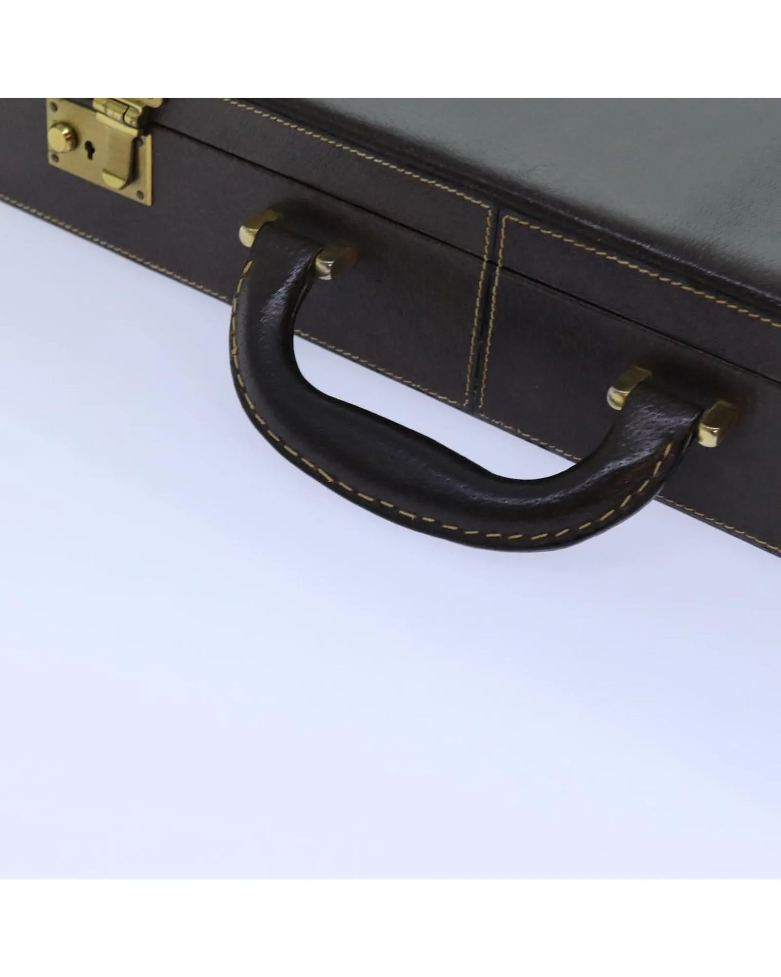 Leather Horsebit Briefcase with Key Accessory