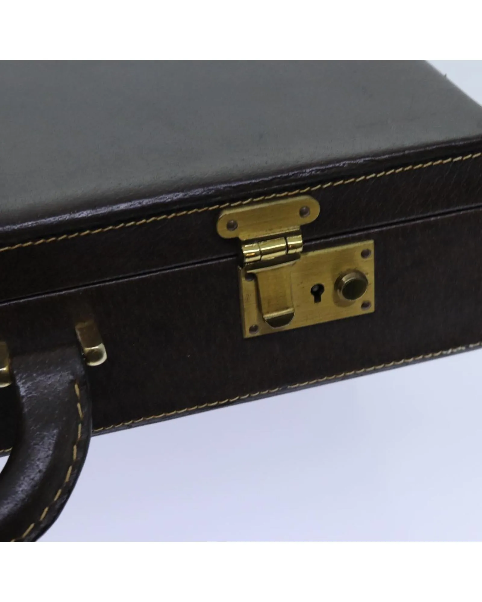 Leather Horsebit Briefcase with Key Accessory