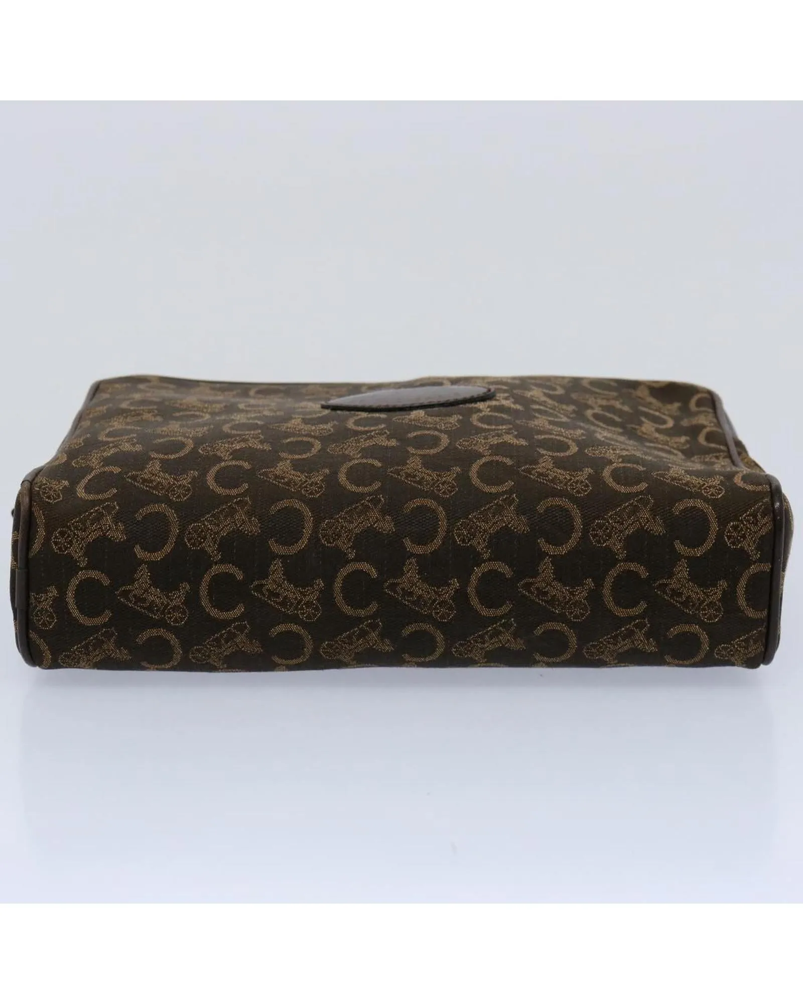 Macadam Canvas Brown Clutch Bag by Celine