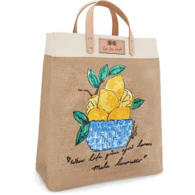 Main Squeeze Burlap Tote