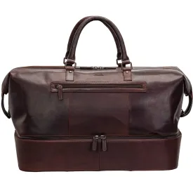 Mancini Leather Buffalo Double Compartment Duffle bag