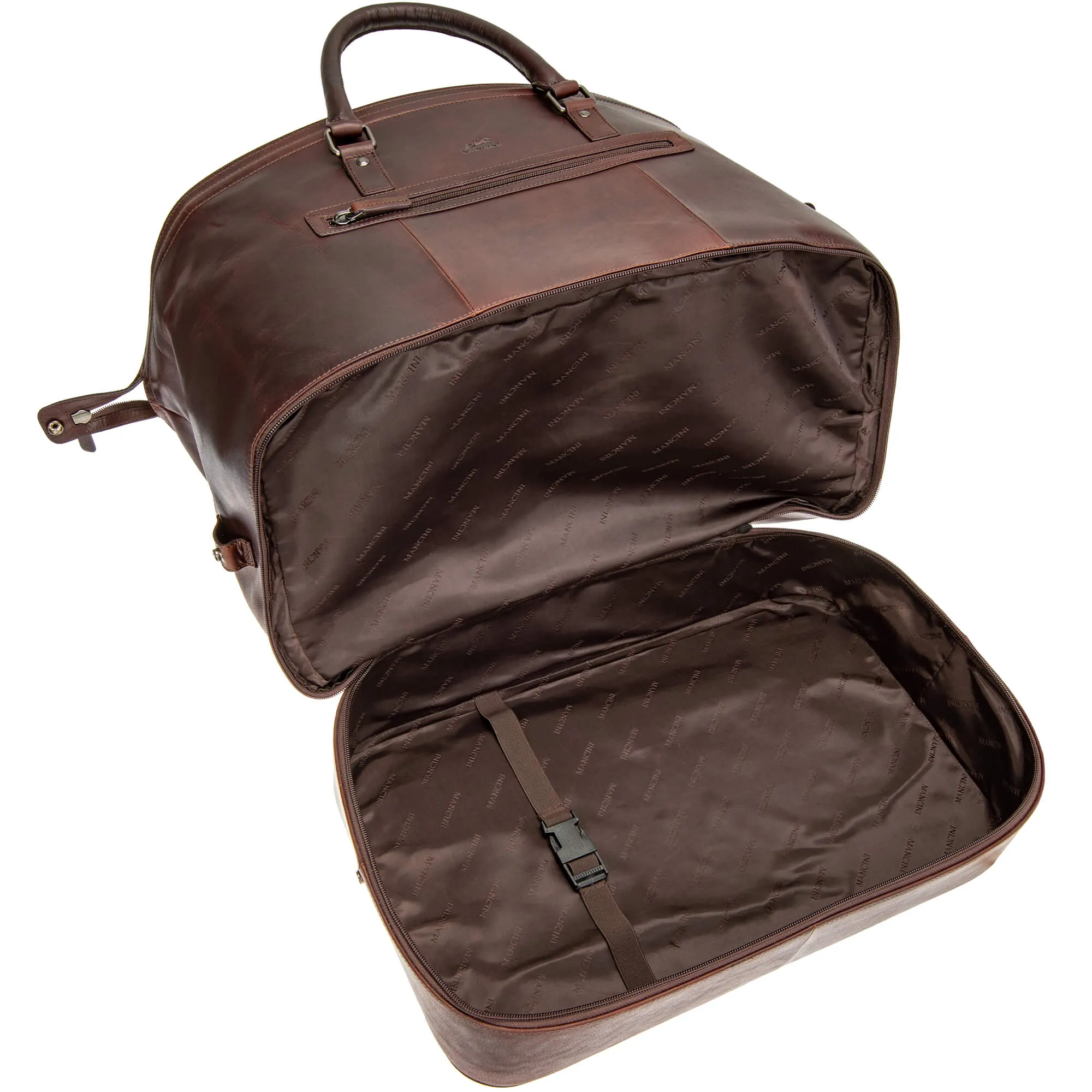 Mancini Leather Buffalo Double Compartment Duffle bag