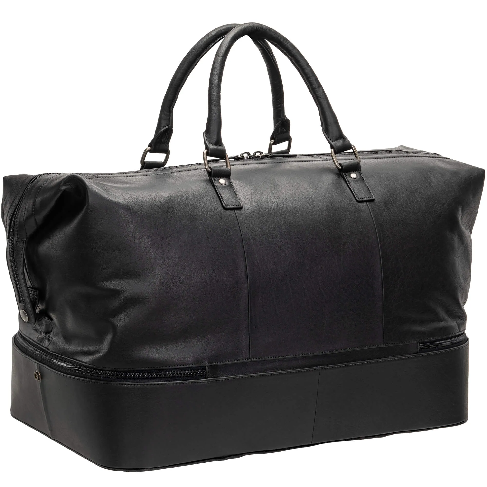 Mancini Leather Buffalo Double Compartment Duffle bag