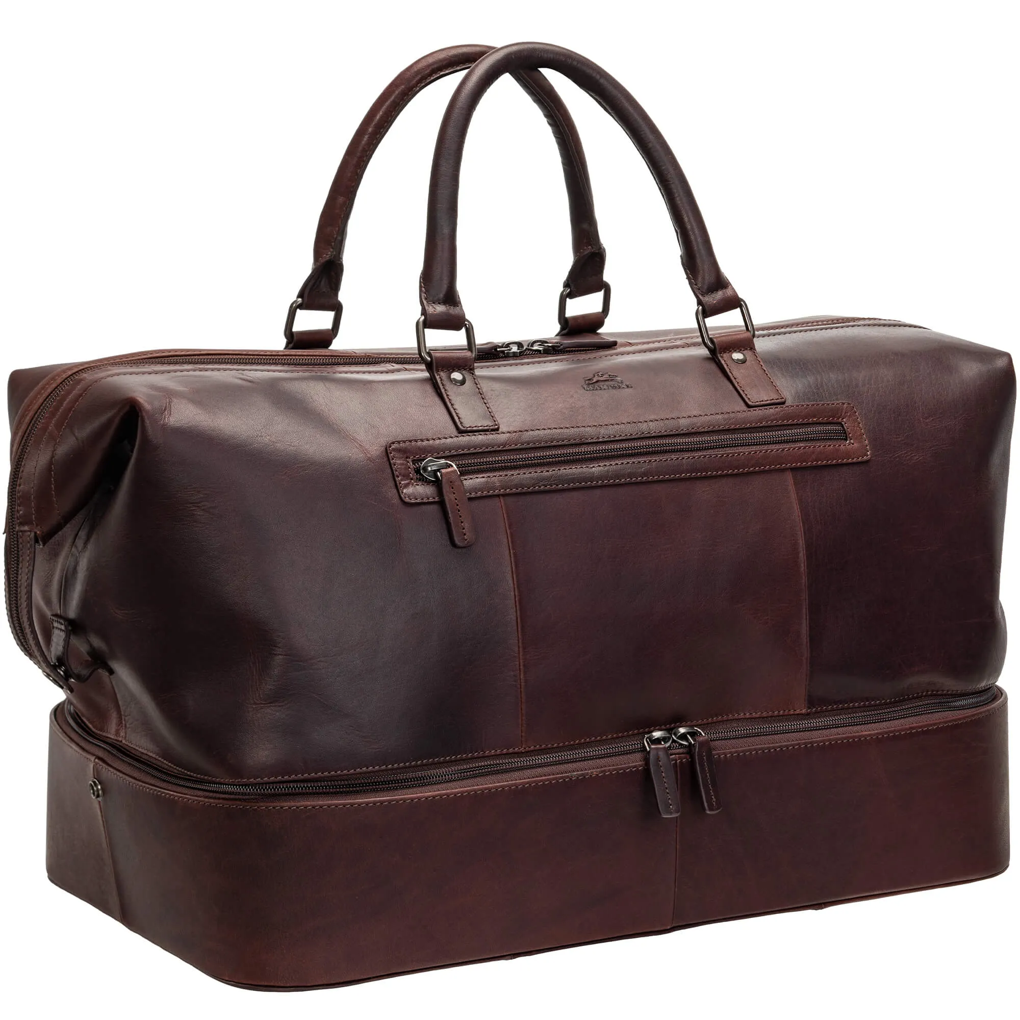 Mancini Leather Buffalo Double Compartment Duffle bag