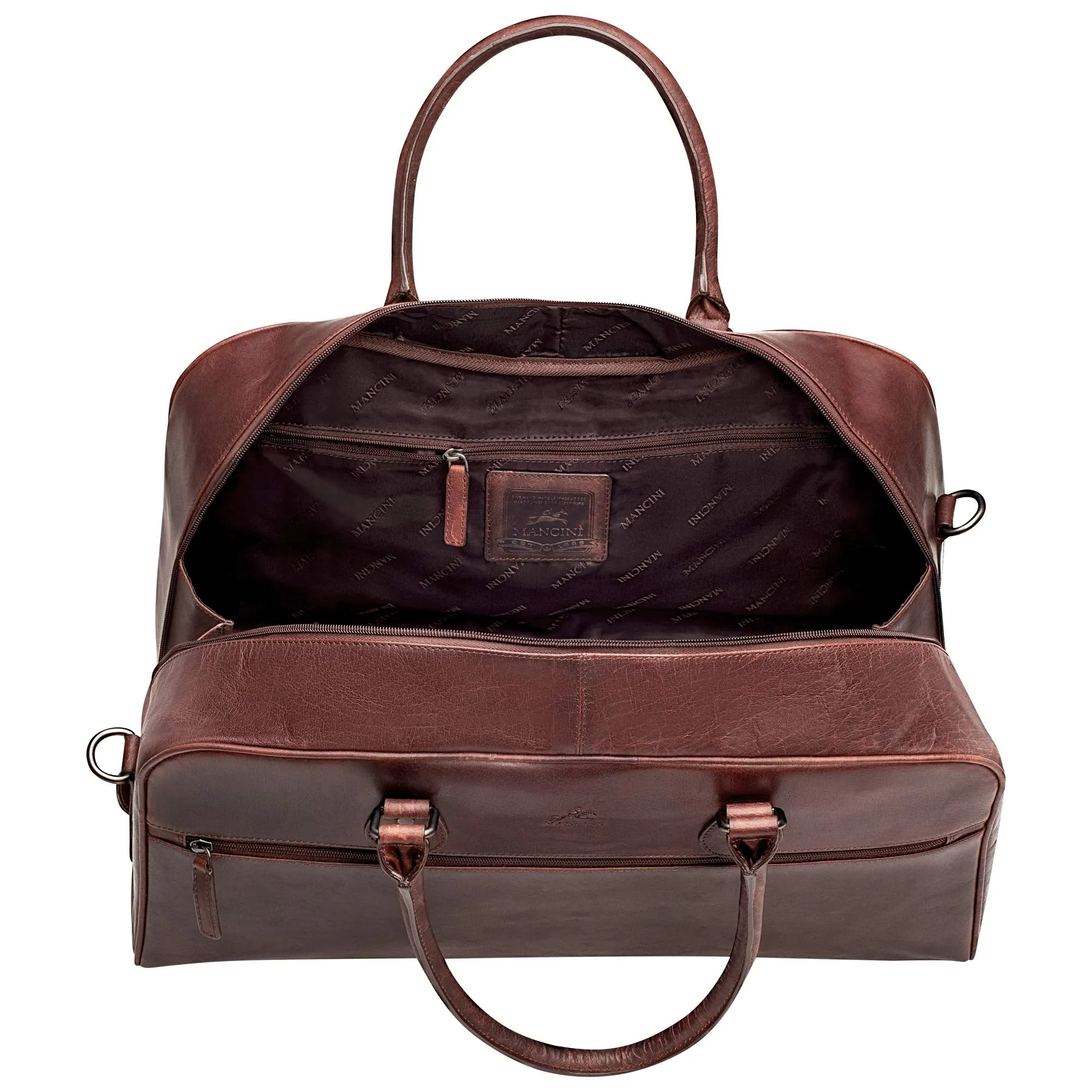 Mancini Leather Classic Duffle Bag