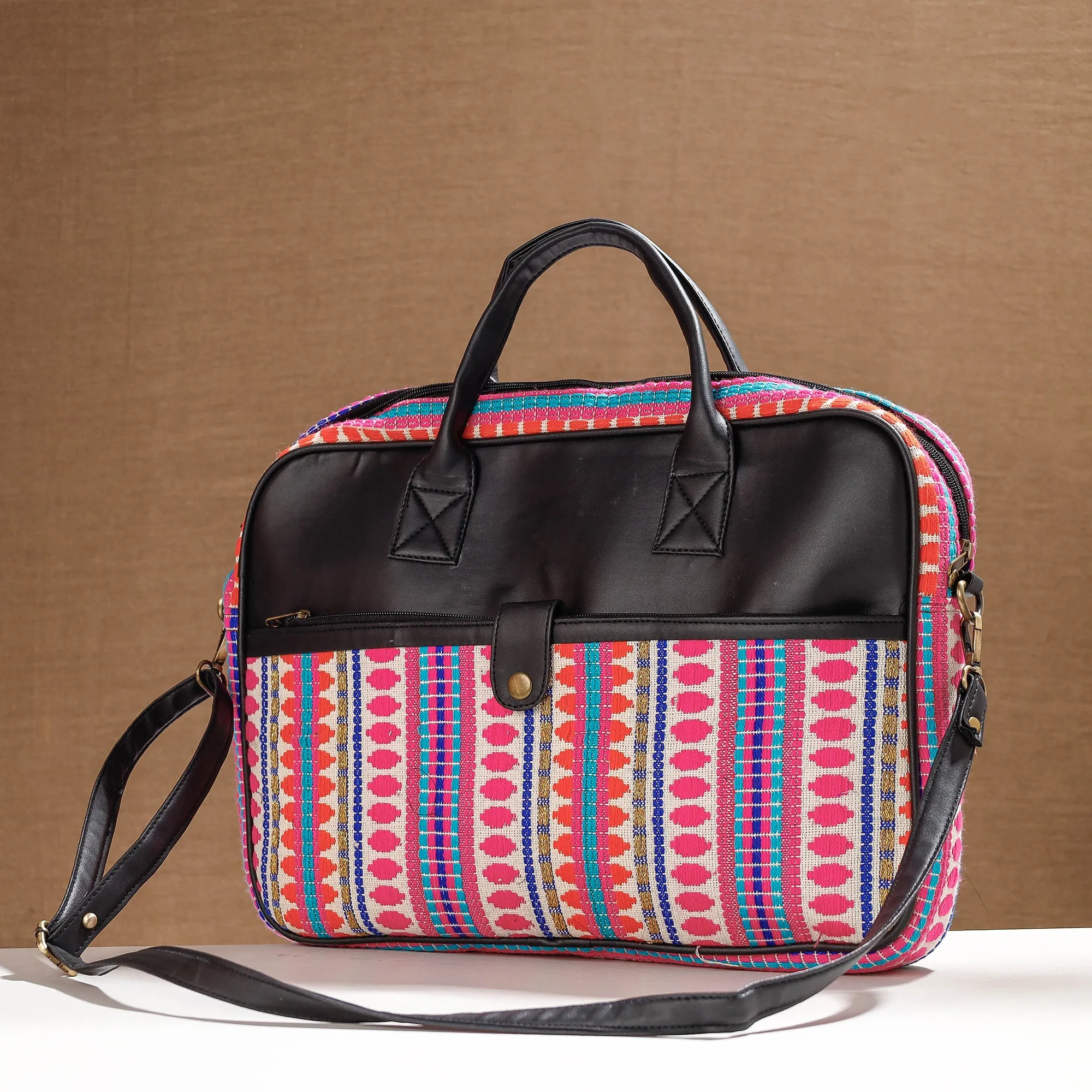 Marudhara Woven Cotton Laptop Bag (16 x 2 in)