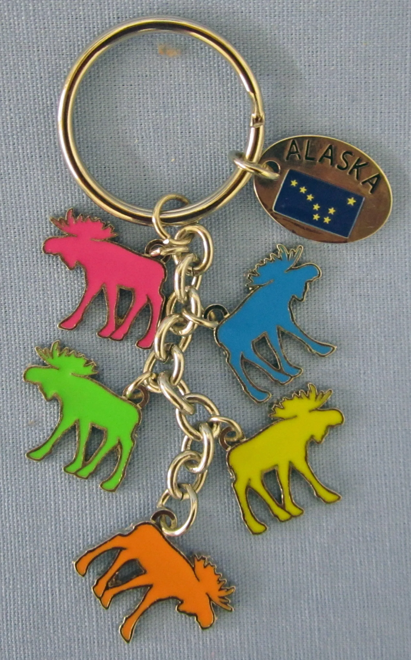 Moose Charms Alaska Keychain