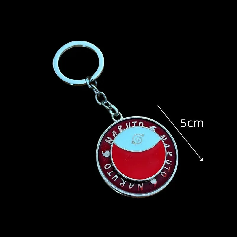 Naruto Anime | Uchiha Logo Spinning | Metal Keychain