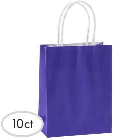 New Purple Small Paper Gift Bags 8" | 10 ct