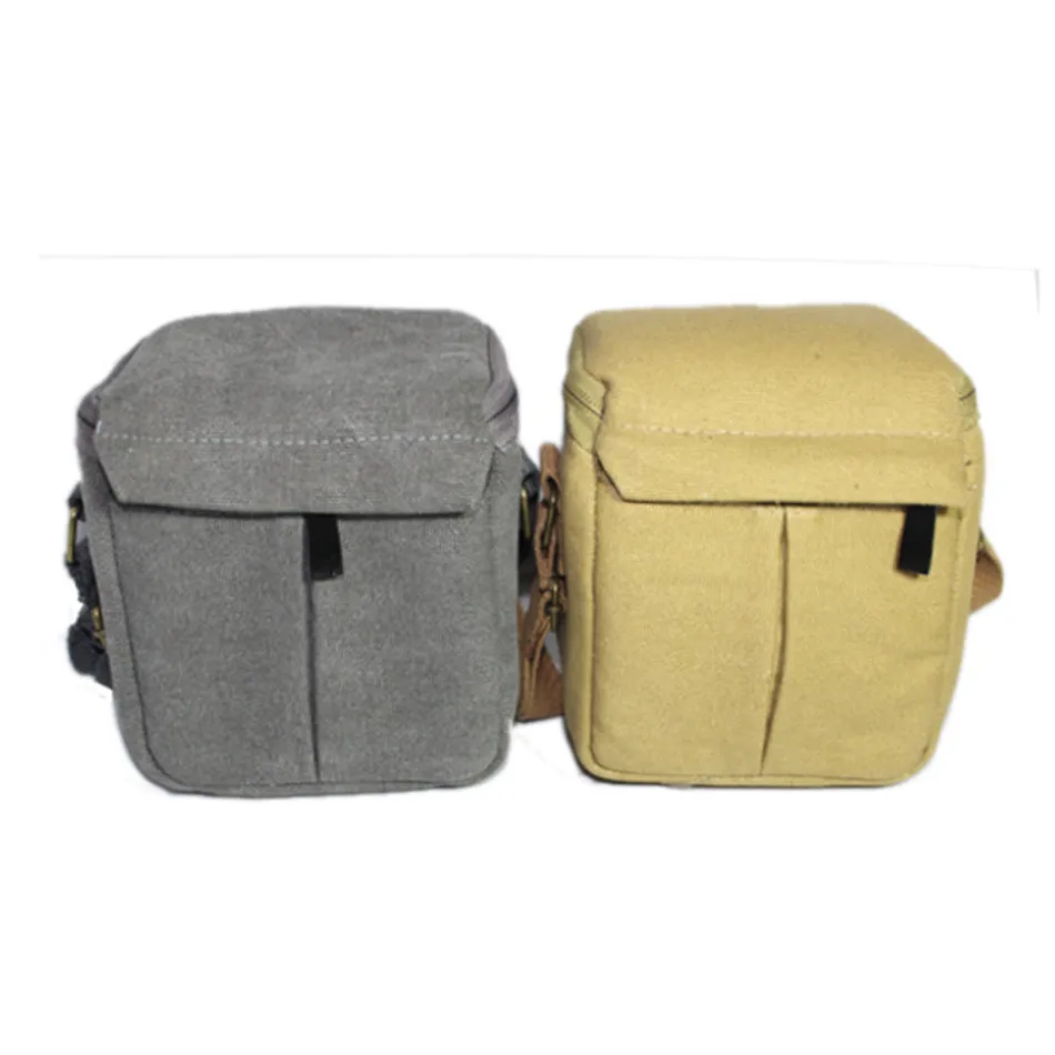 Outdoor Canvas Camera Bag for Canon Sony Micro Single Storage Bag