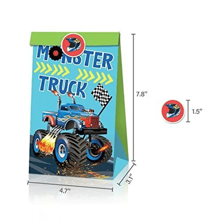 Paper Party Bag | Monster Truck | 12 Pcs