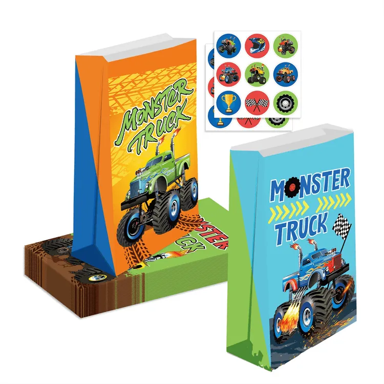 Paper Party Bag | Monster Truck | 12 Pcs