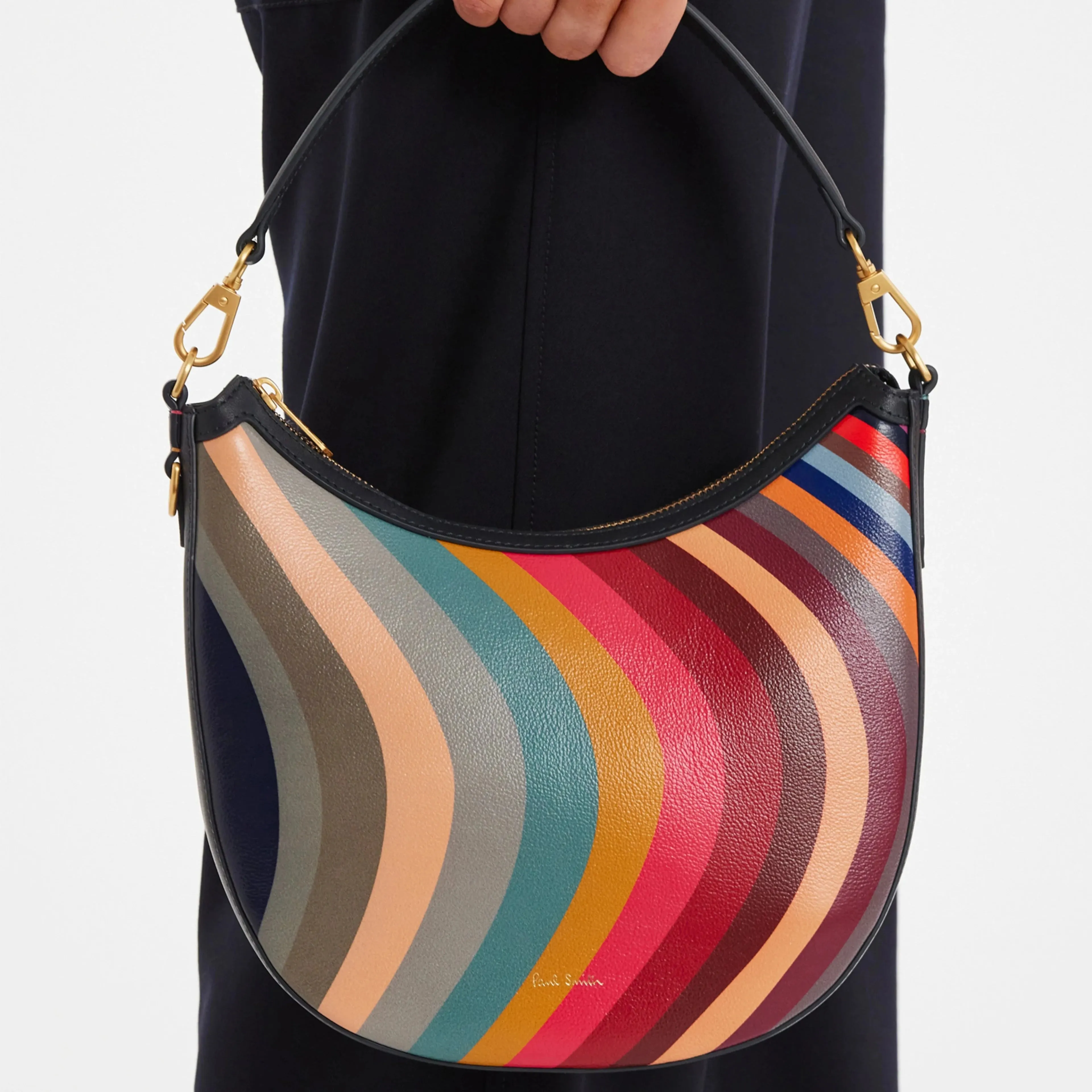 Paul Smith - Women's Bag Swirl Print Mini Leather Hobo Bag