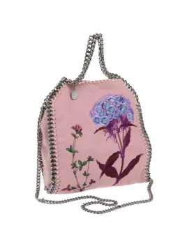 Pink Polyester Falabella Chain Shoulder Bag