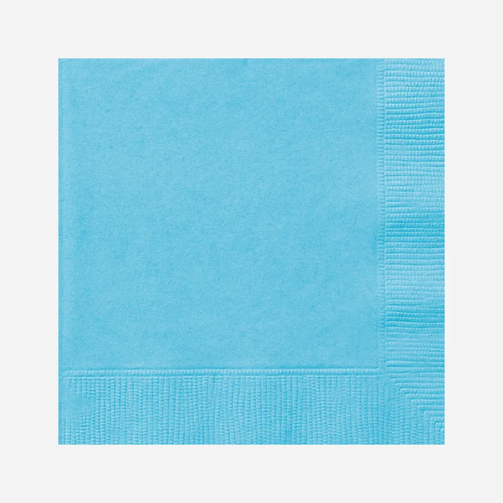 Plain Baby Blue Party Napkins