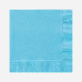 Plain Baby Blue Party Napkins