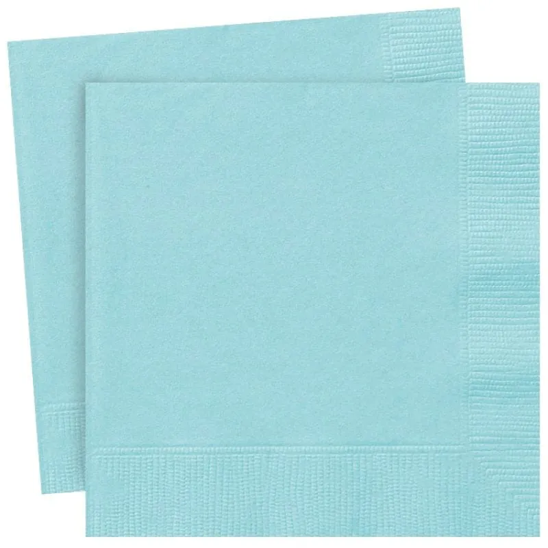 Plain Baby Blue Party Napkins