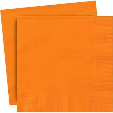 Plain Orange Party Napkins