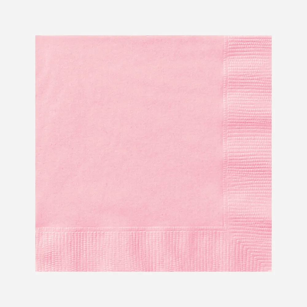 Plain Pastel Pink Party Napkins