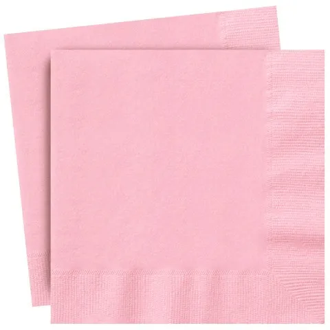 Plain Pastel Pink Party Napkins