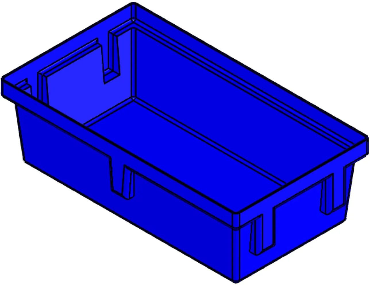 Plastic Nesting Bin With Rectangular Flange (NF)