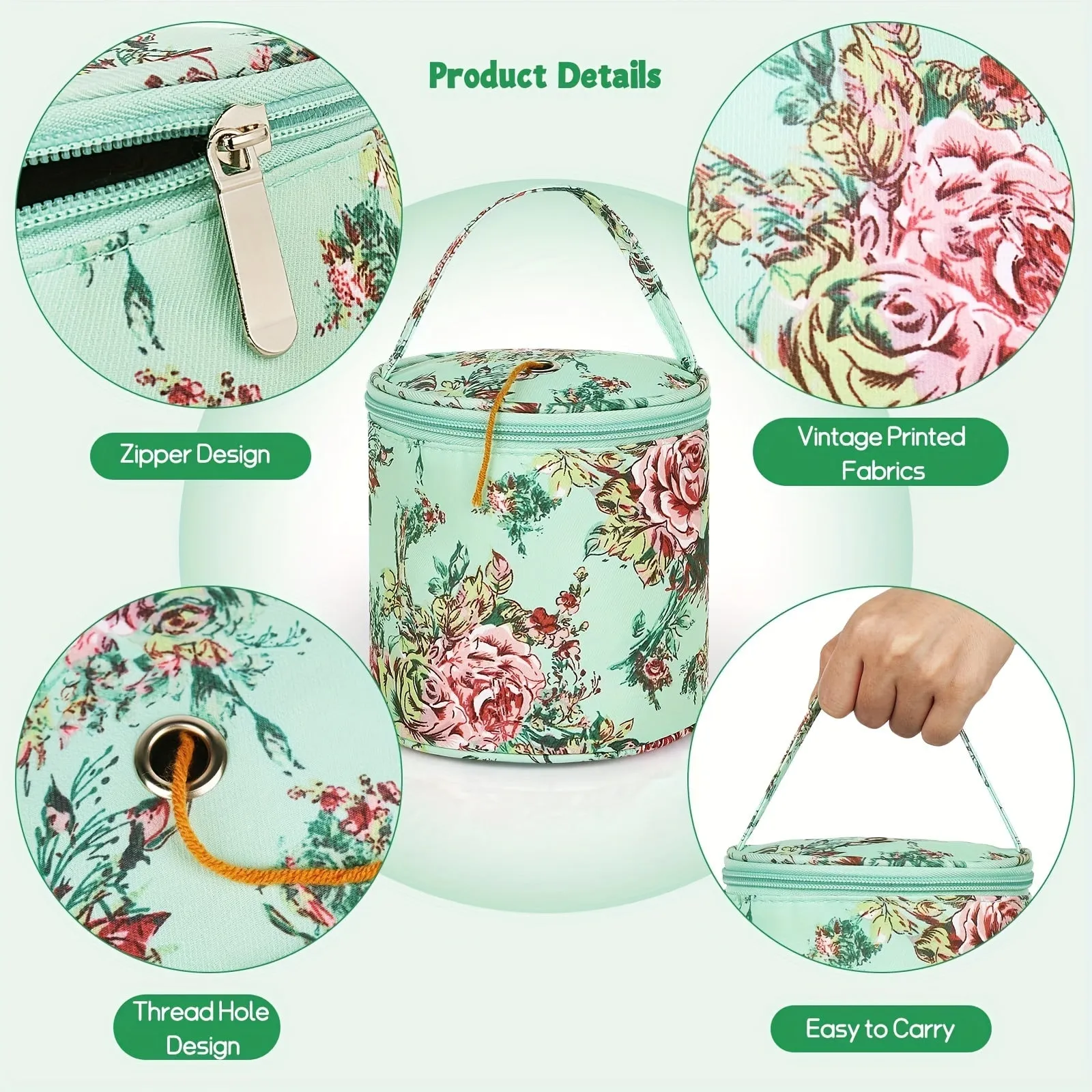 Portable Waterproof Yarn Storage Bag for Knitting Tools 7 Styles