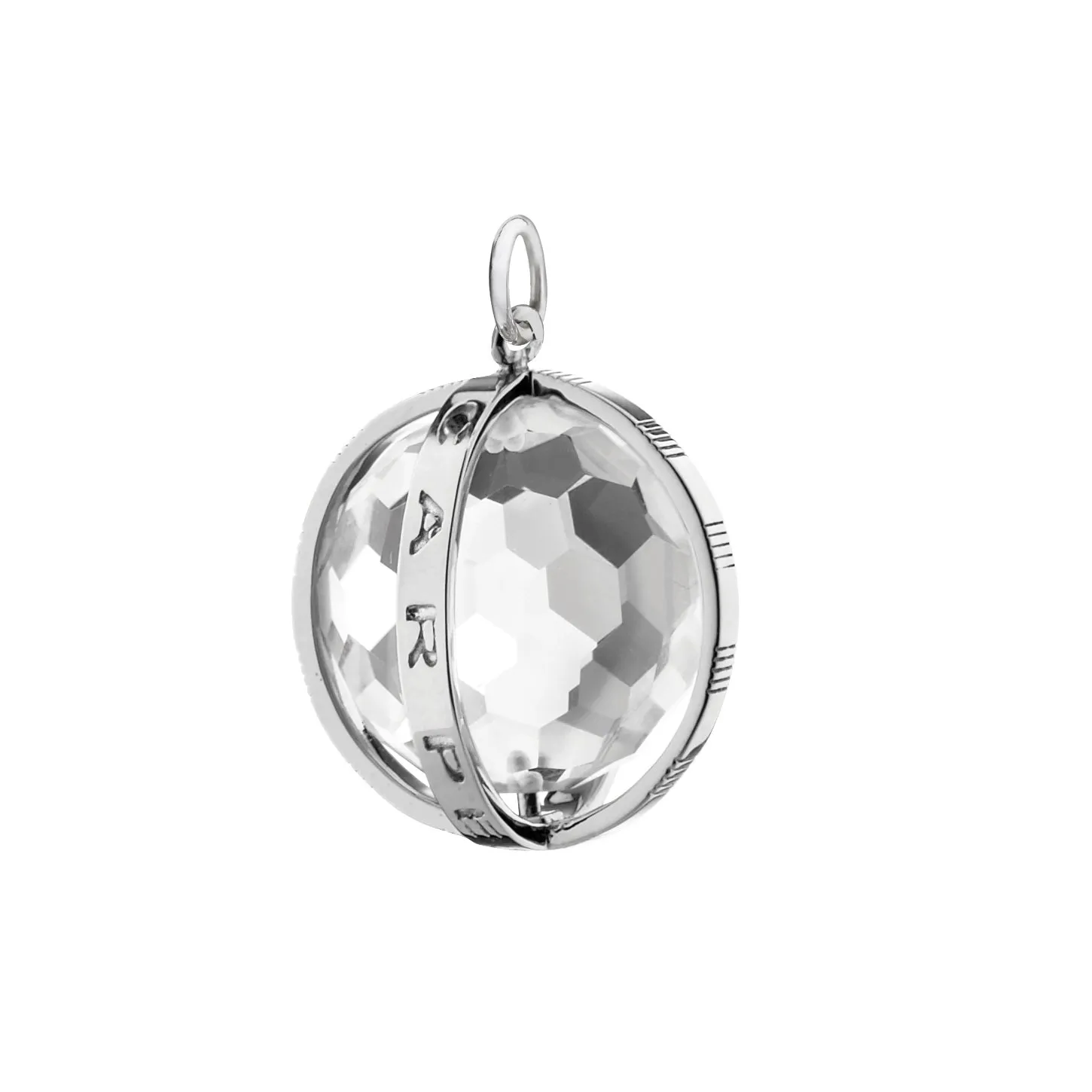 "Carpe Diem" Charm in Silver, Large