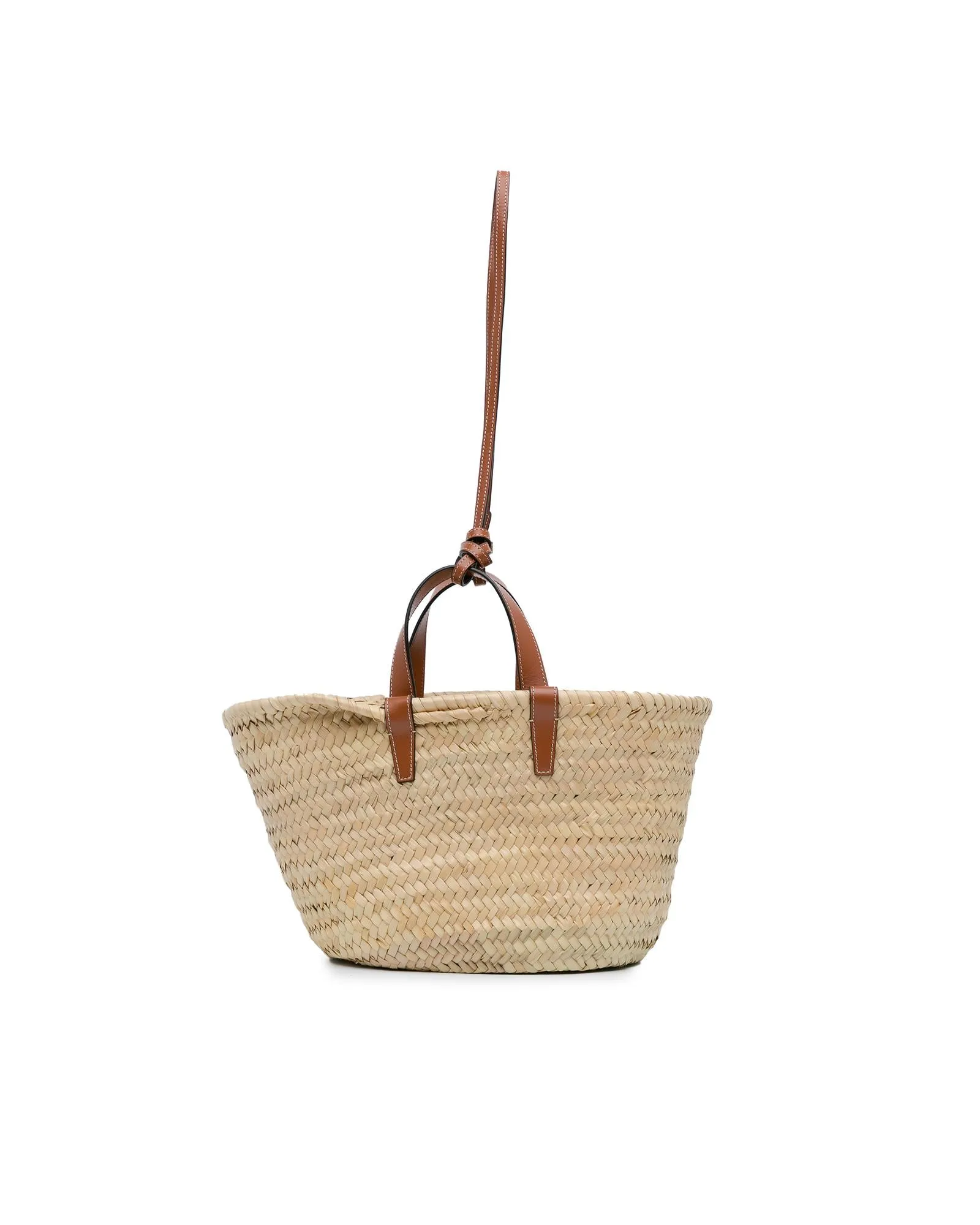 Raffia Panier Tote with Triomphe Design