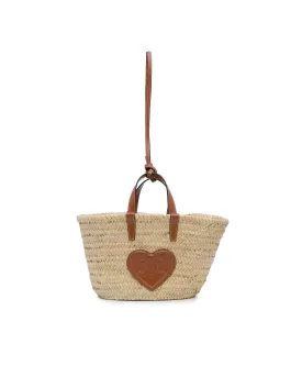 Raffia Panier Tote with Triomphe Design