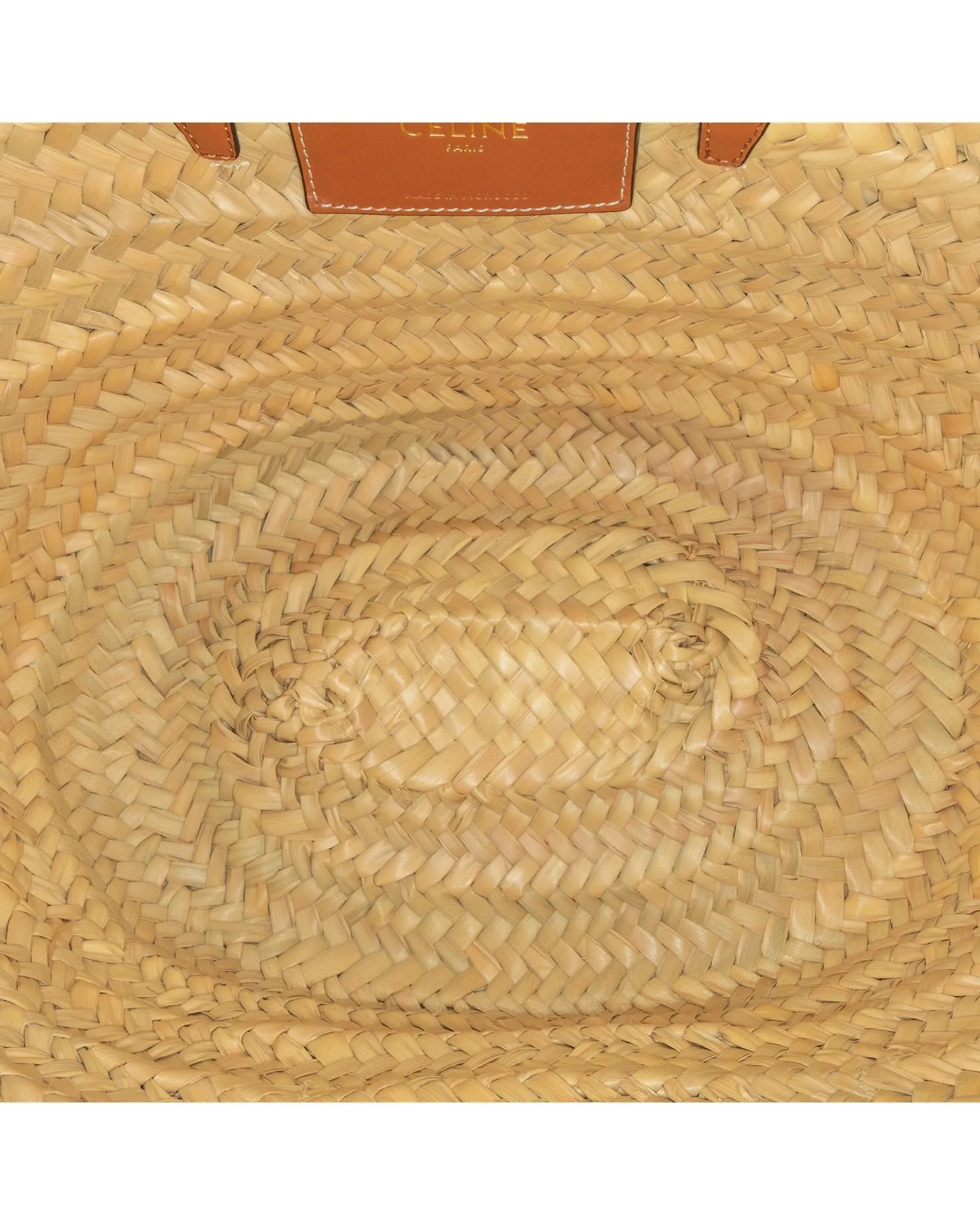 Raffia Panier Tote with Triomphe Design