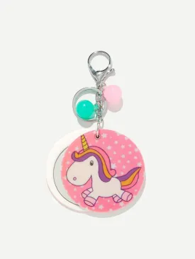 Random Color Ball Unicorn Pattern Keychain