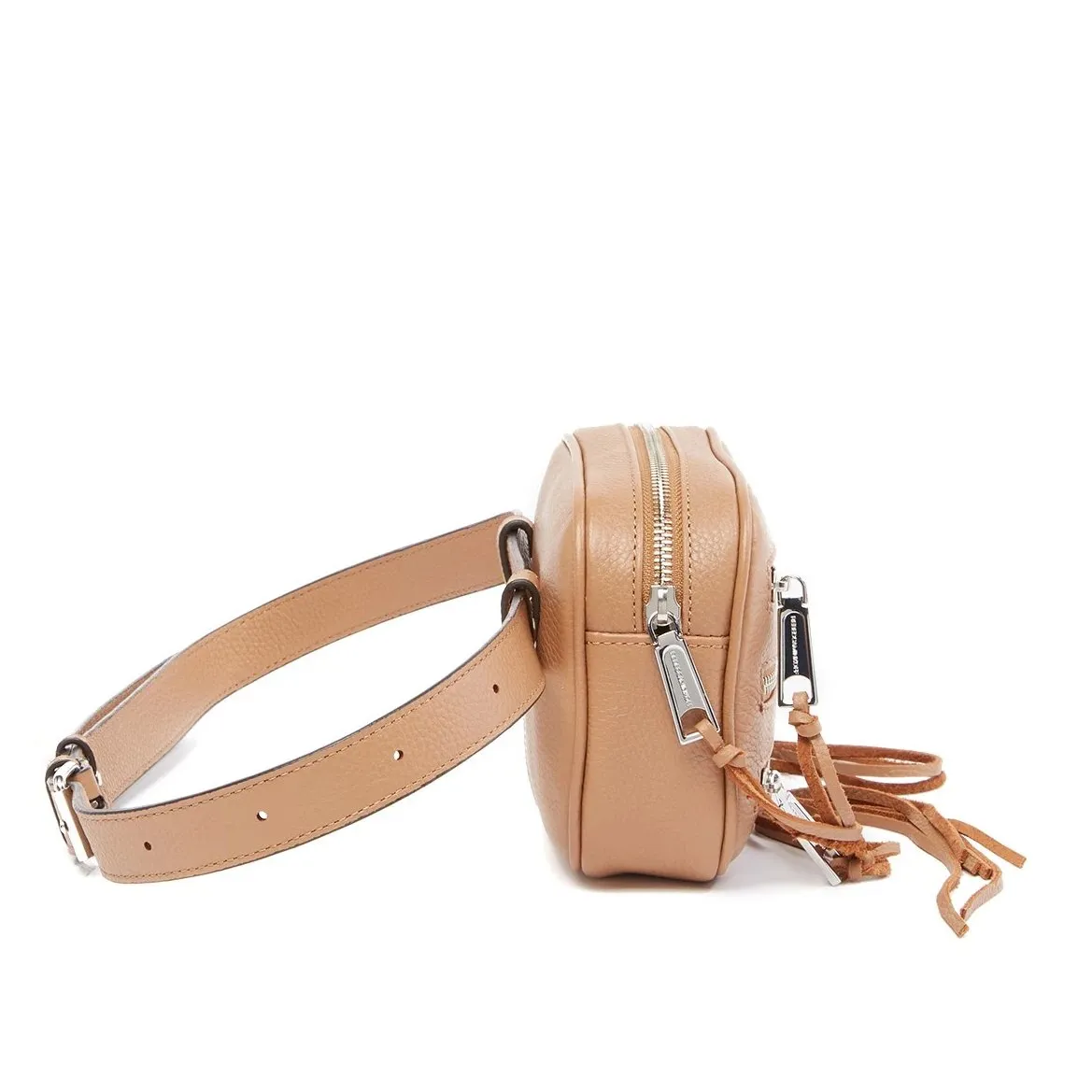 Rebecca Minkoff 3 Zip Leather Belt Fanny pack Bag DESERT TAN