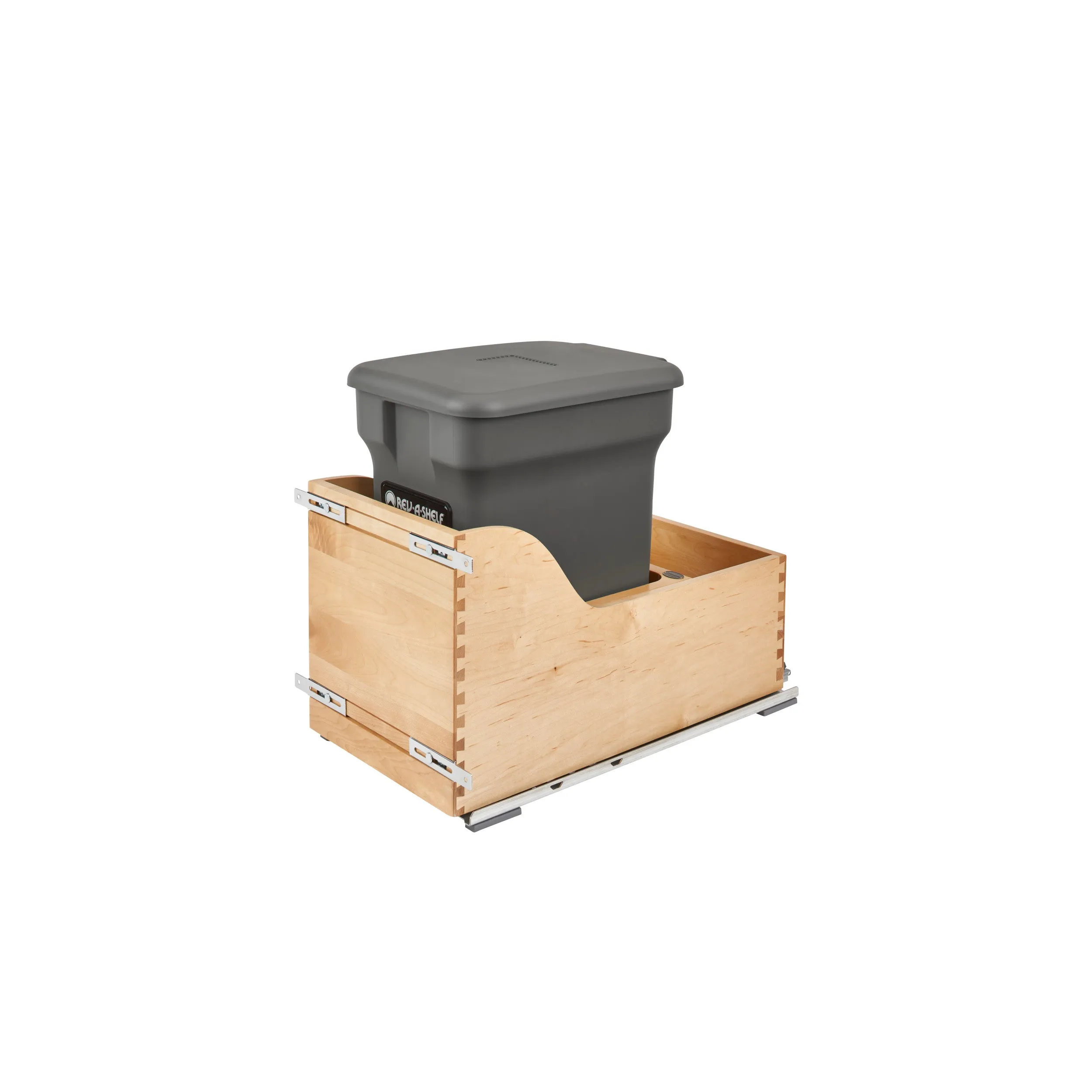 Rev-A-Shelf / 4WCSC-CKOG-1 / Wood Pullout Compost Container w/ Soft-Close