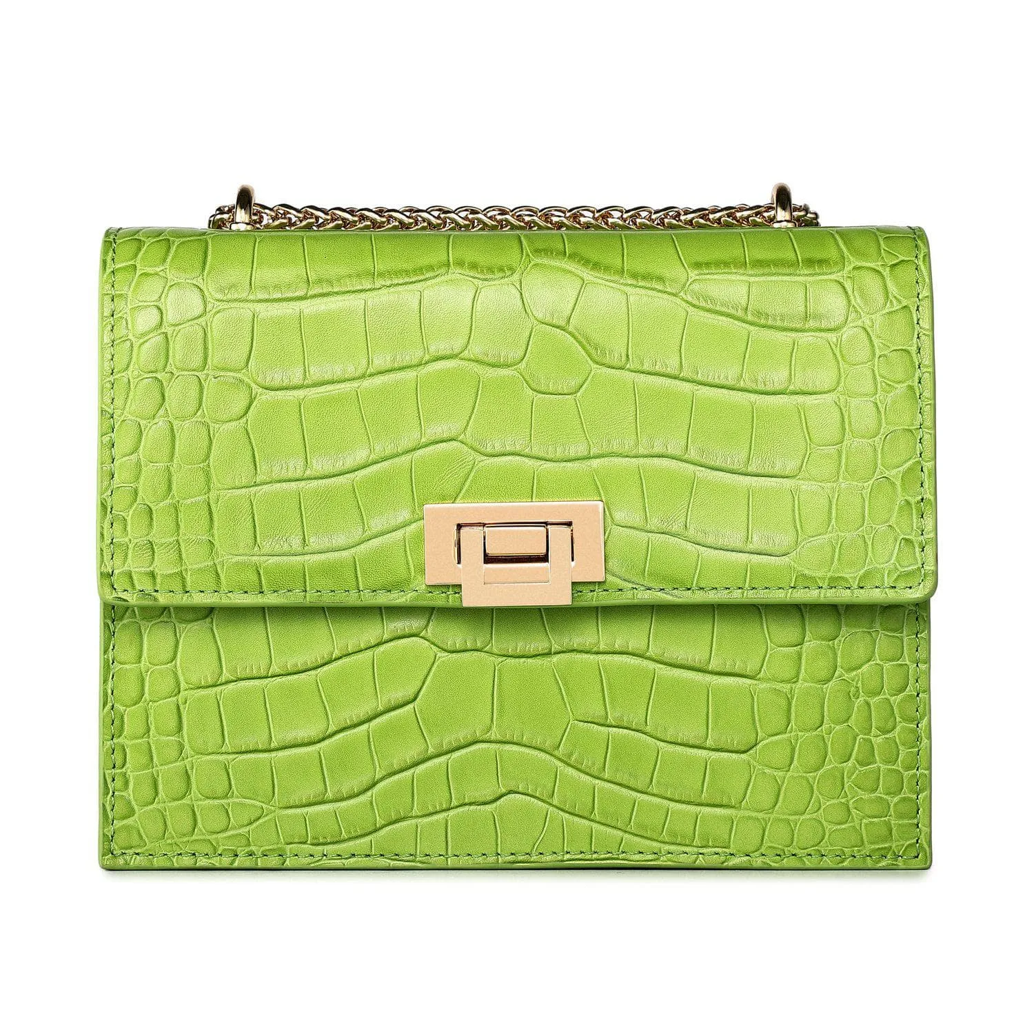 Tauren Croc Embossed Leather Crossbody Bag