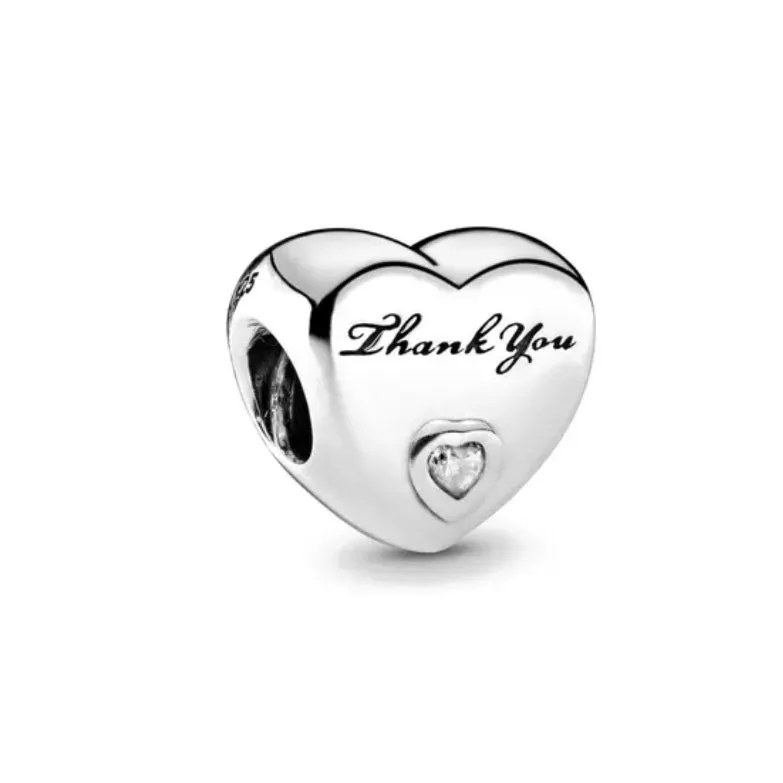 Thank You Charm - 925 Sterling Silver