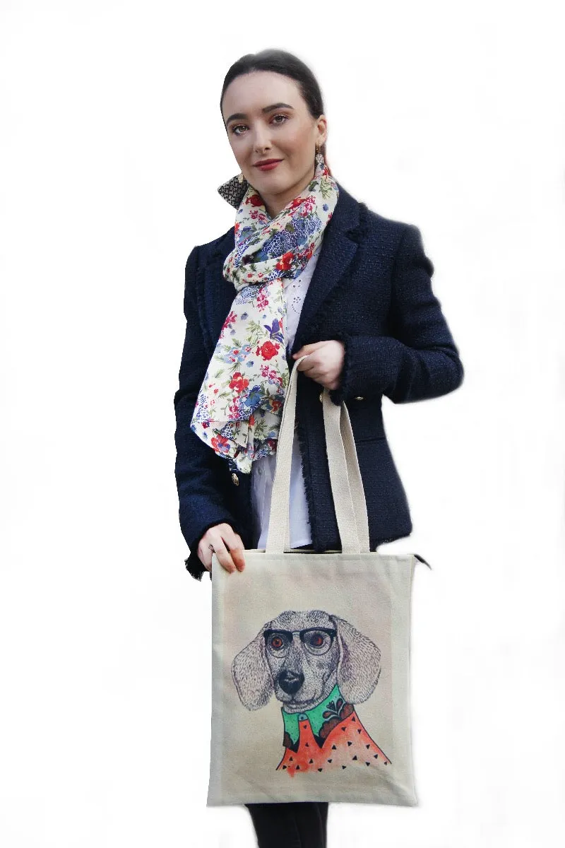 Tote Bag - Dog with Shirt Collar and Tie