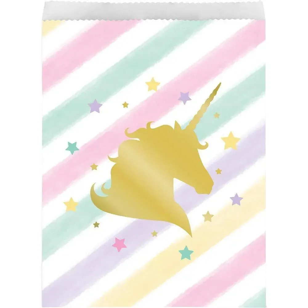 Unicorn Sparkle Loot Bags - 8 Pkt