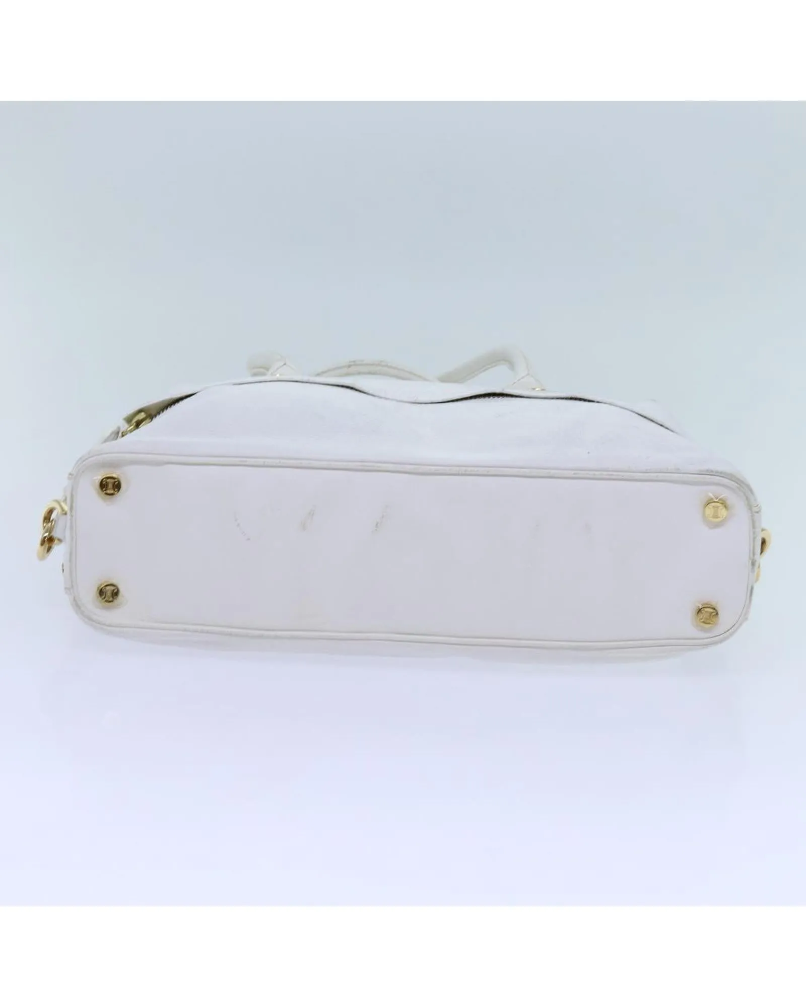 White Leather Hand Bag with Serial No