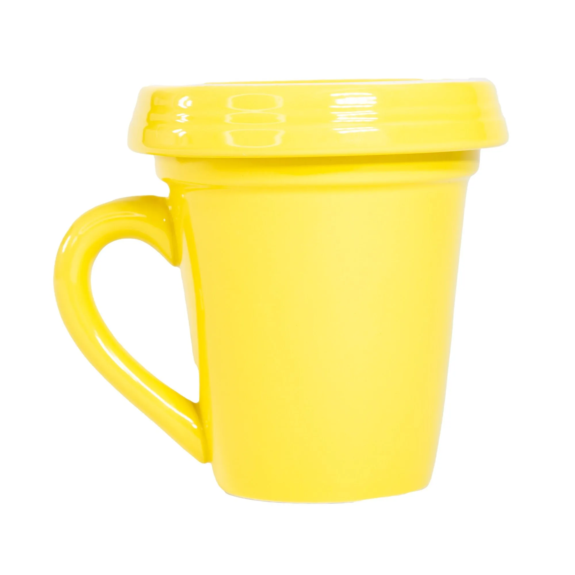 Yellow Flower Pot Mug - “Hello Sunshine” Without Scripture